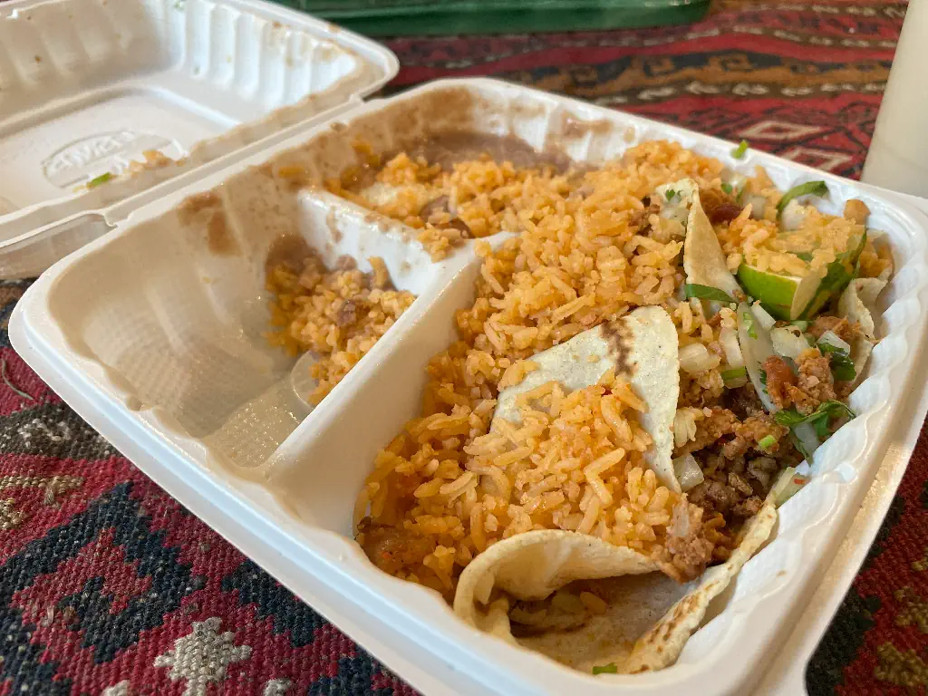 Messy tacos in a box